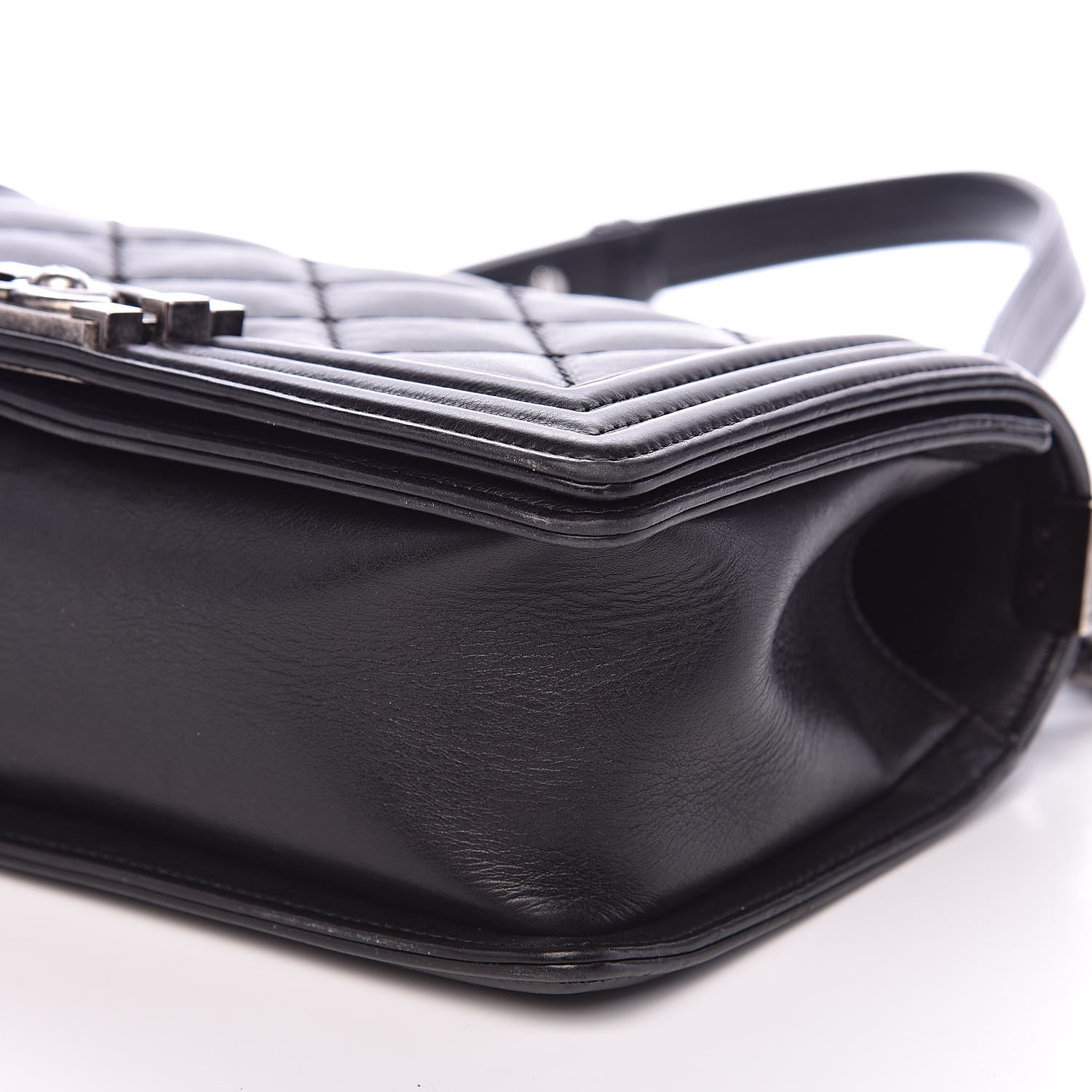 Chanel Calfskin Double Stitch Medium Boy Flap Black 9 of 18