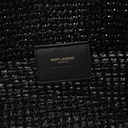 Saint Laurent Raffia Icare Shopping Tote Black 7 of 11
