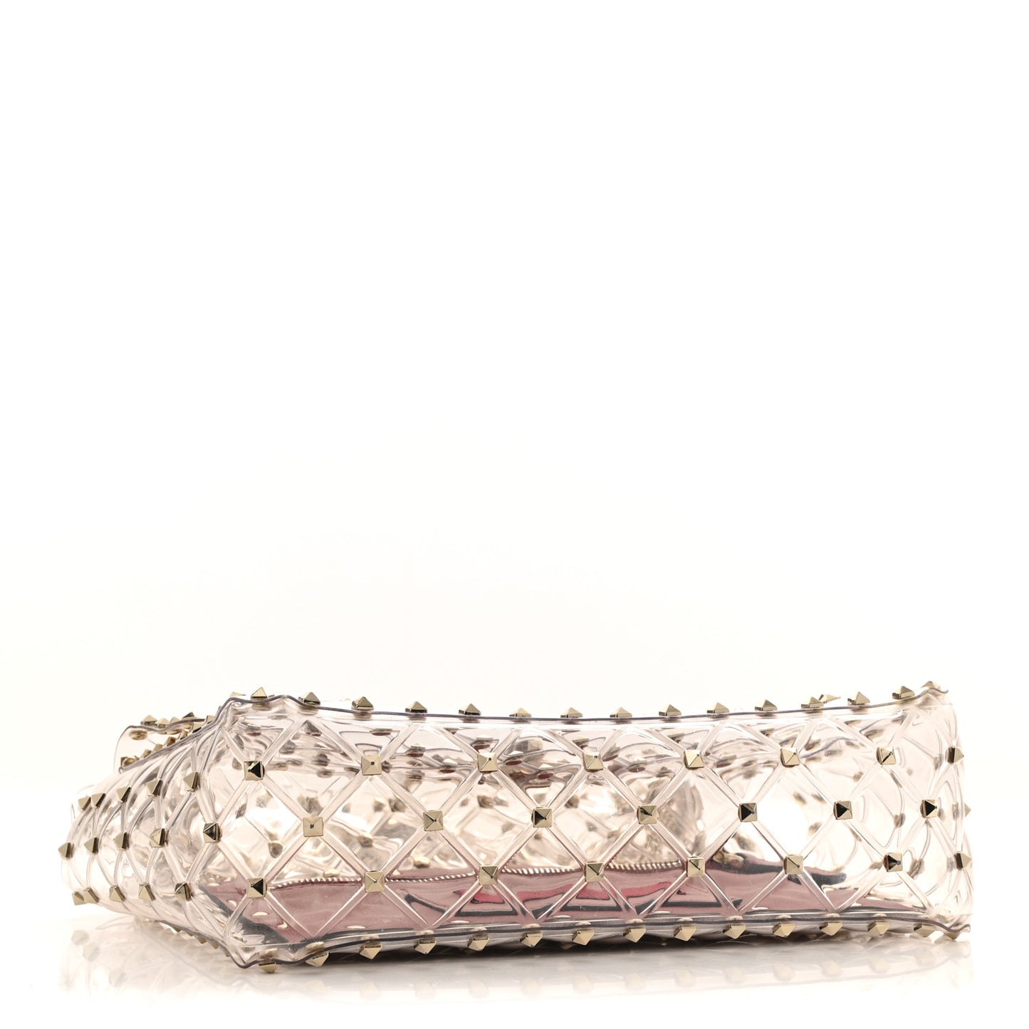 PVC Medium Rockstud Spike Shoulder Bag