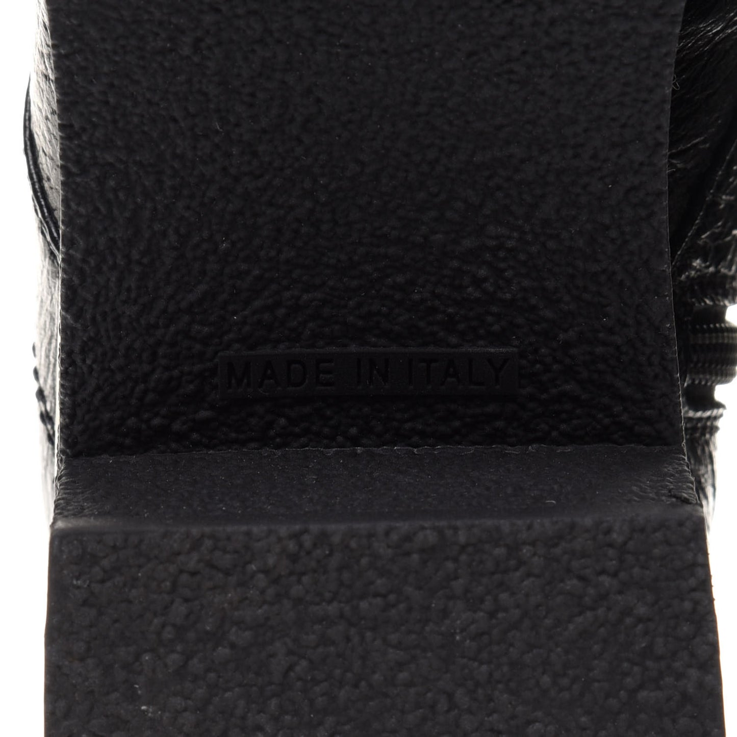 Shiny Crumpled Lambskin Lace Up Combat Boots 40 Black