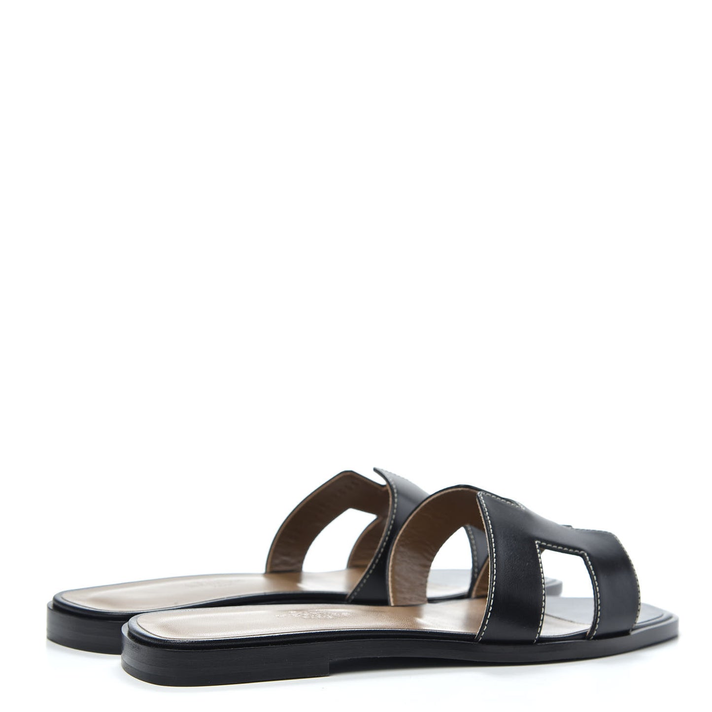 Box Calfskin Oran Sandals 37.5 Black