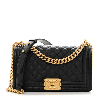 Chanel Caviar Quilted Medium Boy Flap Black 1 of 10