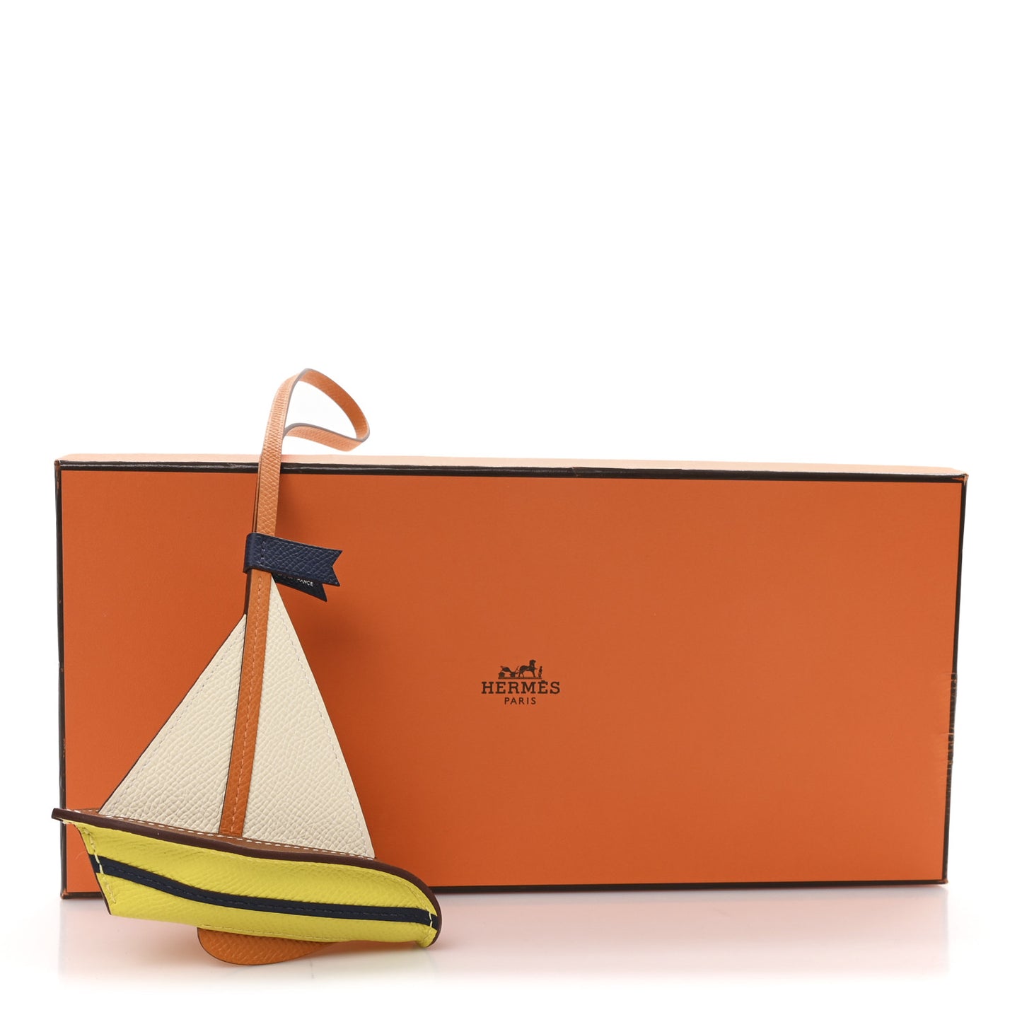 Epsom Sail Boat Bag Charm Nata Lime Orange