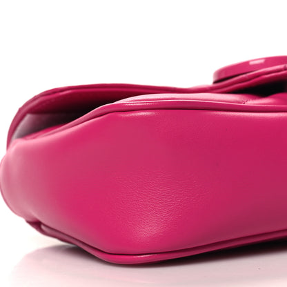 Gucci Calfskin Matelasse Monochrome GG Marmont Chain Belt Bag Classic Fuxia 9 of 10