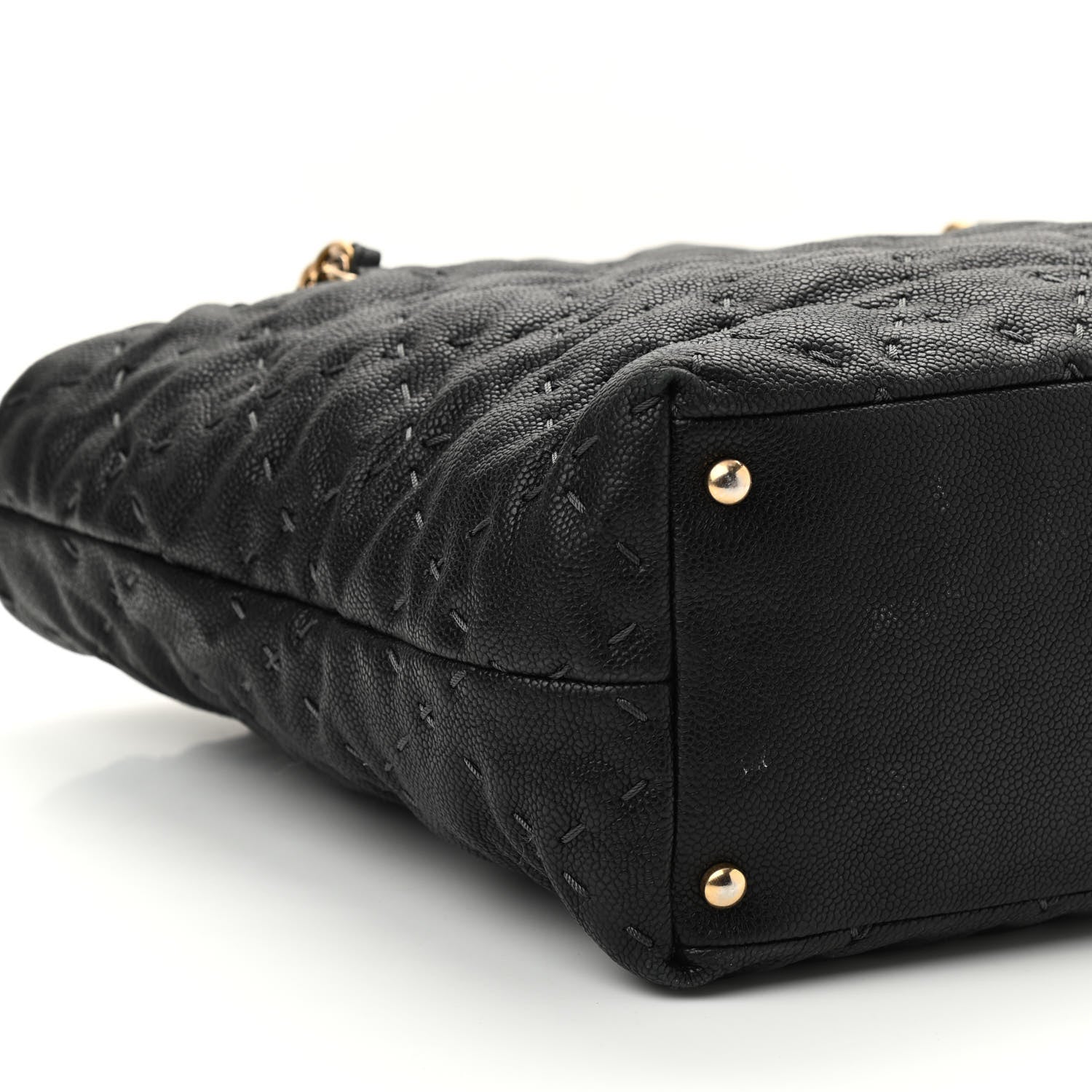 Chanel Caviar Stitched Tote Black 9 of 10