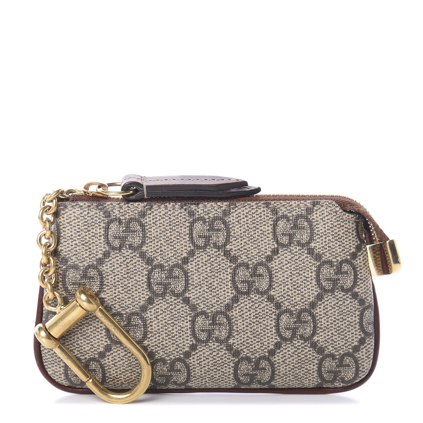 GG Supreme Monogram Key Case Brown