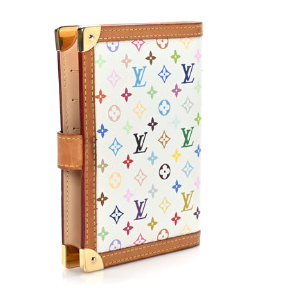 Louis Vuitton Monogram Multicolor Small Ring Agenda Cover White 3 of 7