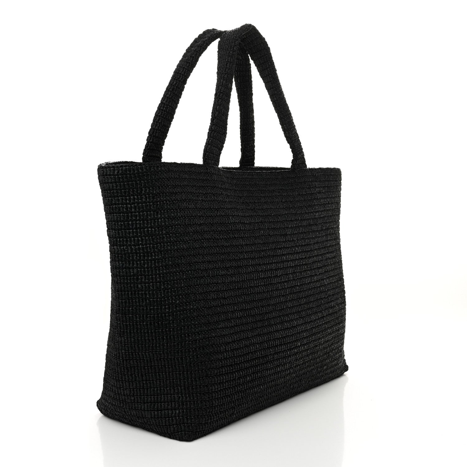 Saint Laurent Raffia Logo Tote Black 3 of 11