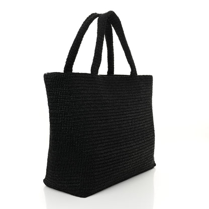 Saint Laurent Raffia Logo Tote Black 3 of 11