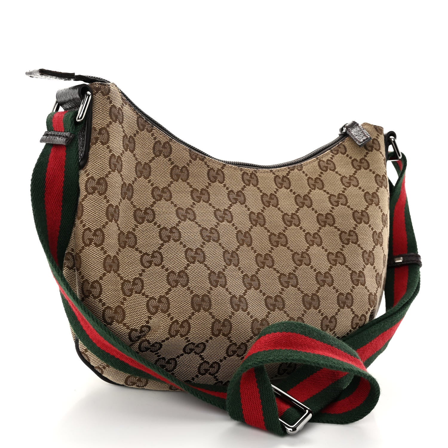 Gucci Monogram Web Sherry Line Shoulder Bag Dark Brown 3 of 10