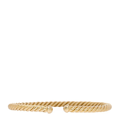 David Yurman 18K Yellow Gold 4mm Cablespira Bracelet 1 of 3