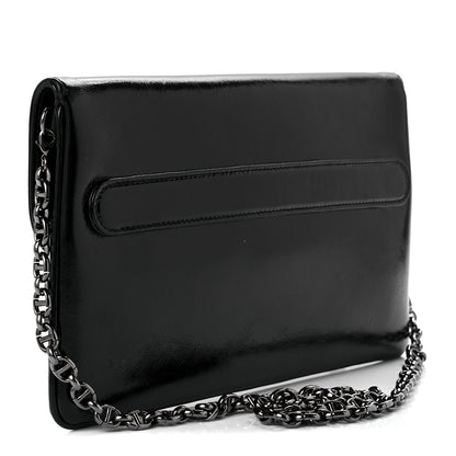 Christian Dior Crinkled Patent Lambskin Medium Diordouble Chain Bag Black 2 of 10