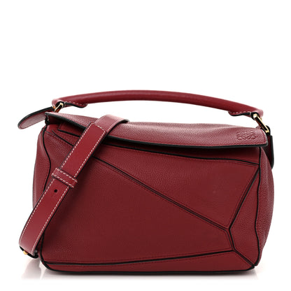 Loewe Grained Calfskin Small Puzzle Bag Rouge 1 of 10