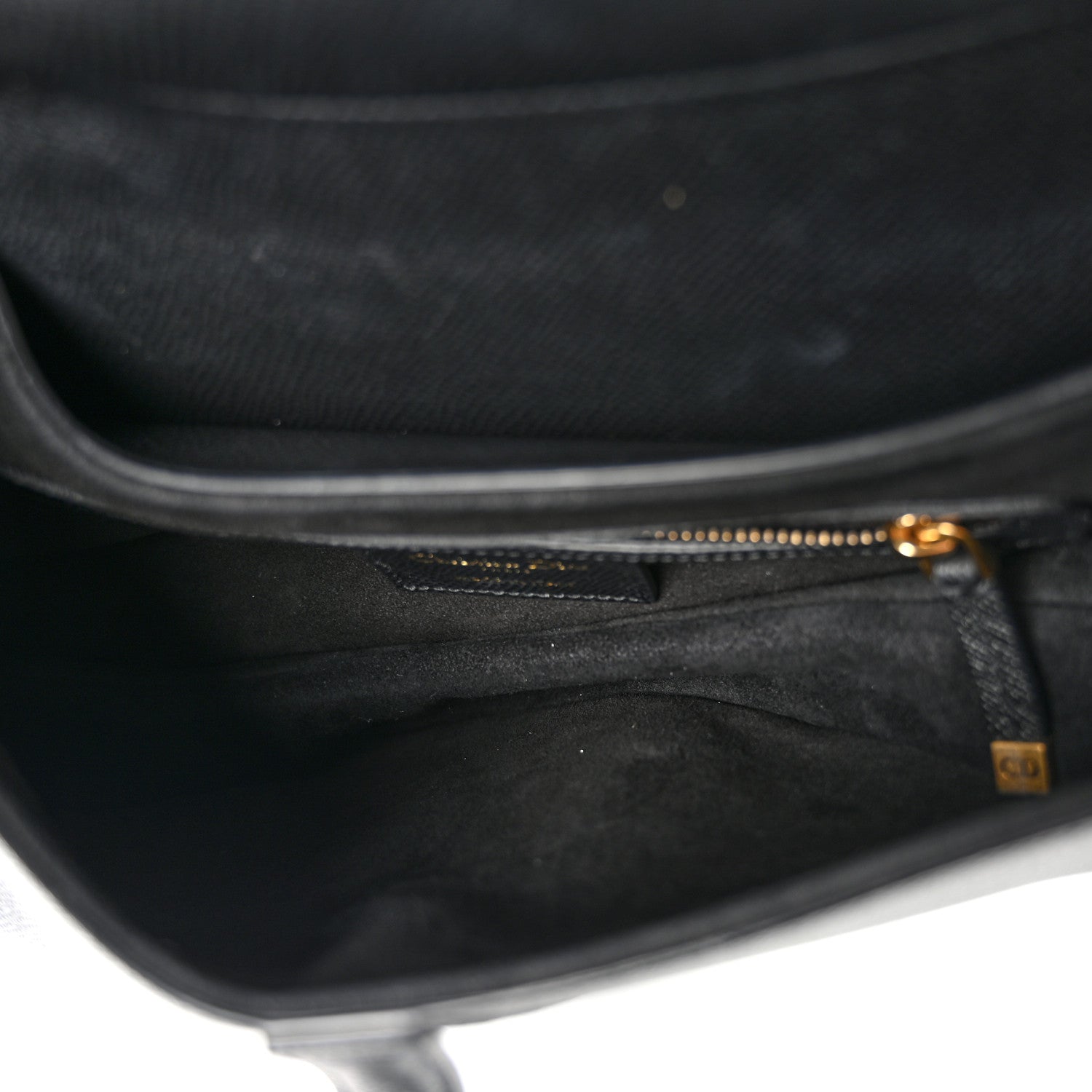 Christian Dior Grained Calfskin Saddle Bag Black 5 of 11