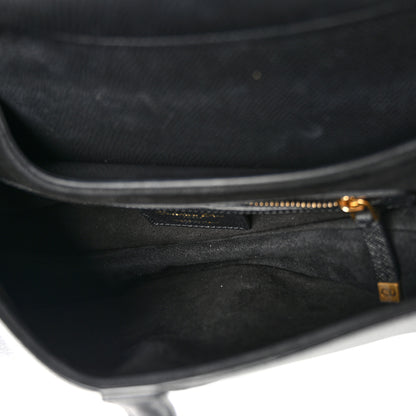 Christian Dior Grained Calfskin Saddle Bag Black 5 of 11