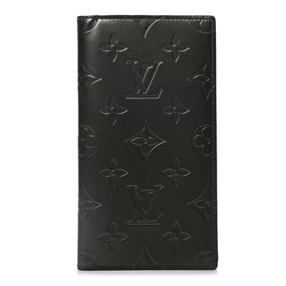 Louis Vuitton Mat Monogram Checkbook Holder Case Wallet Black 1 of 4