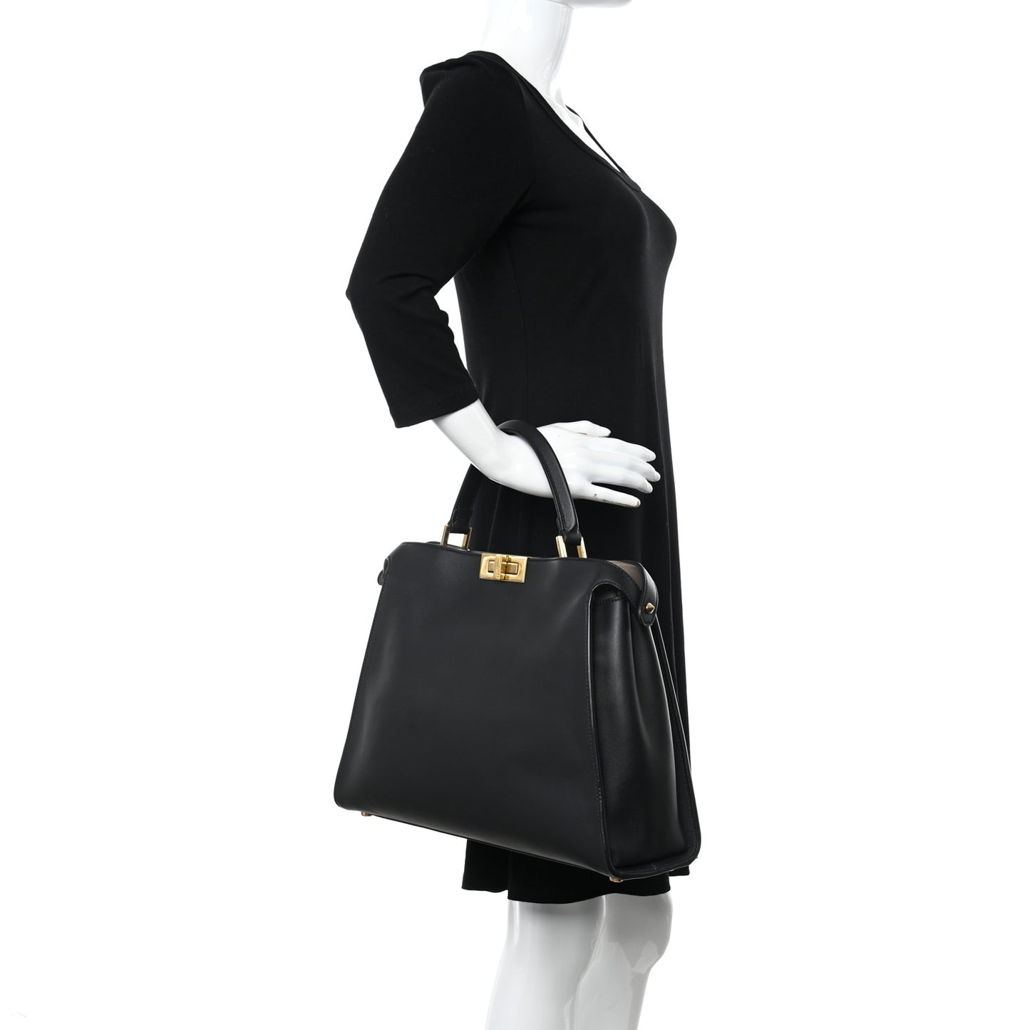 Vitello Tahiti Burro Large Peekaboo Iconic Essentially Satchel Black Corda