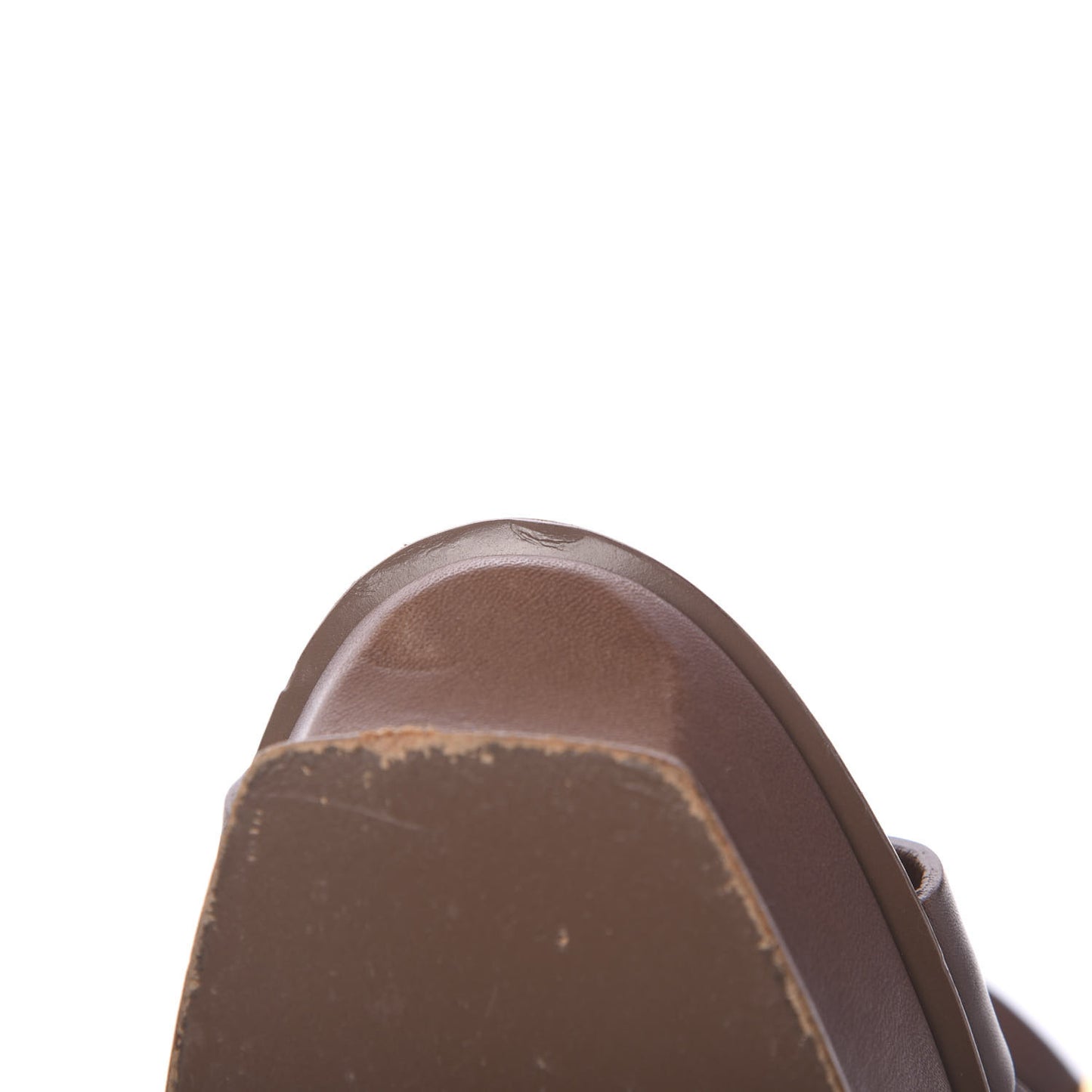 Calfskin Tribute 105 Platform Sandals 40.5 Dark Cuoio