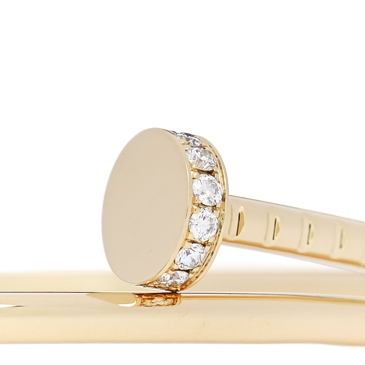 Cartier 18K Yellow Gold Diamond Small Juste Un Clou Bracelet 16 3 of 5