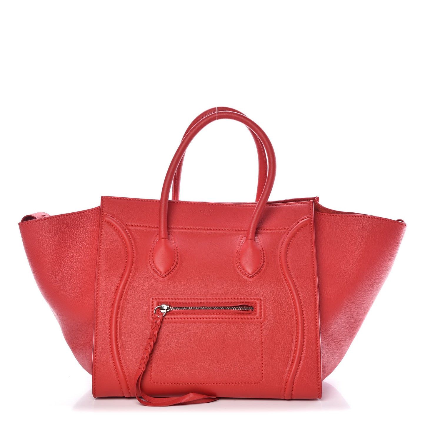 Supple Calfskin Medium Phantom Luggage Vermillion