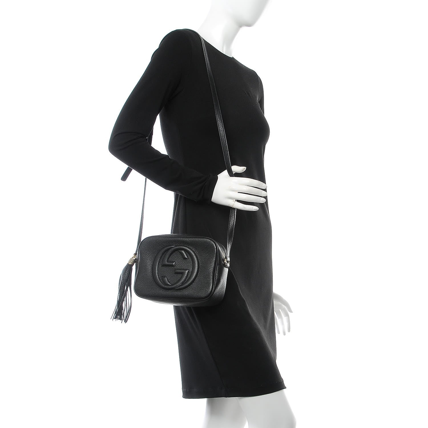 Gucci Pebbled Calfskin Small Soho Disco Bag Black 2 of 7