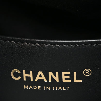 Chanel Washed Denim Quilted Medium Chanel 25 Handbag Black 7 of 11