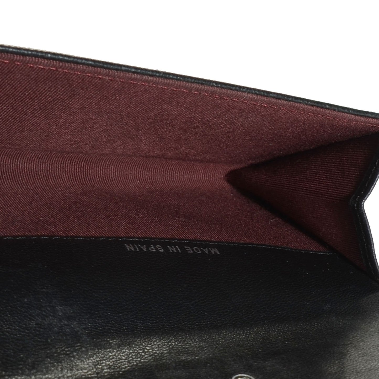 Lambskin Quilted Flap Card Holder Black