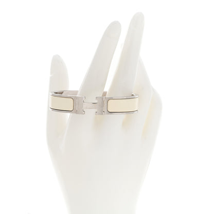 Hermes Enamel Narrow Clic Clac H Bracelet PM White 2 of 9
