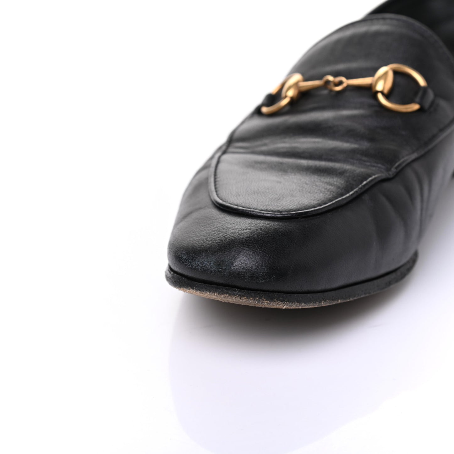 Lambskin Womens Brixton Horsebit Loafers 36 Black