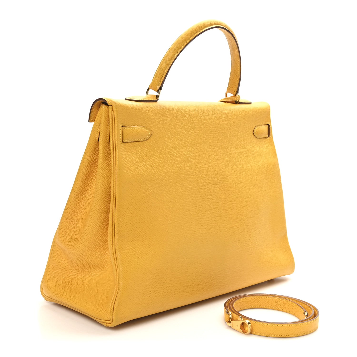 Hermes Courchevel Kelly Retourne 35 Jaune 3 of 10
