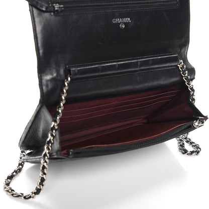 Chanel Lambskin Quilted Wallet On Chain WOC Black 5 of 19