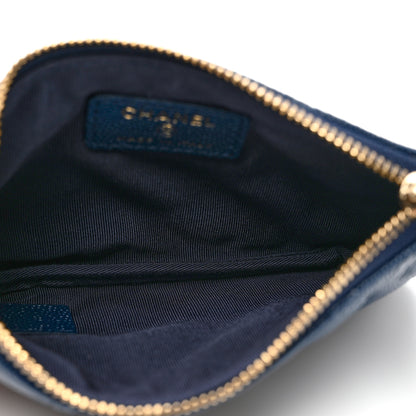 Chanel Caviar Quilted Small Cosmetic Case Navy Blue 5 of 7