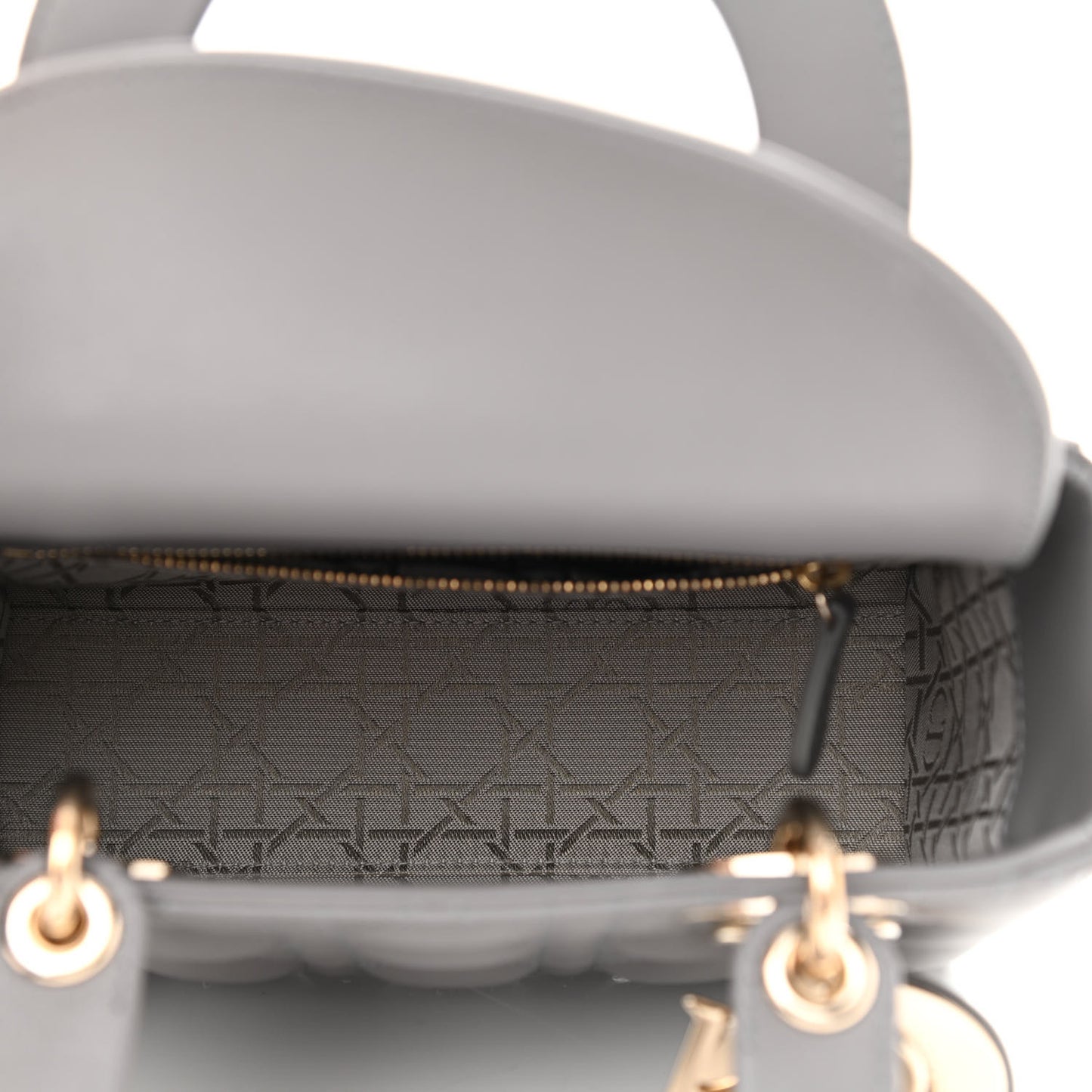 Lambskin Cannage Small My ABCDior Lady Dior Grey