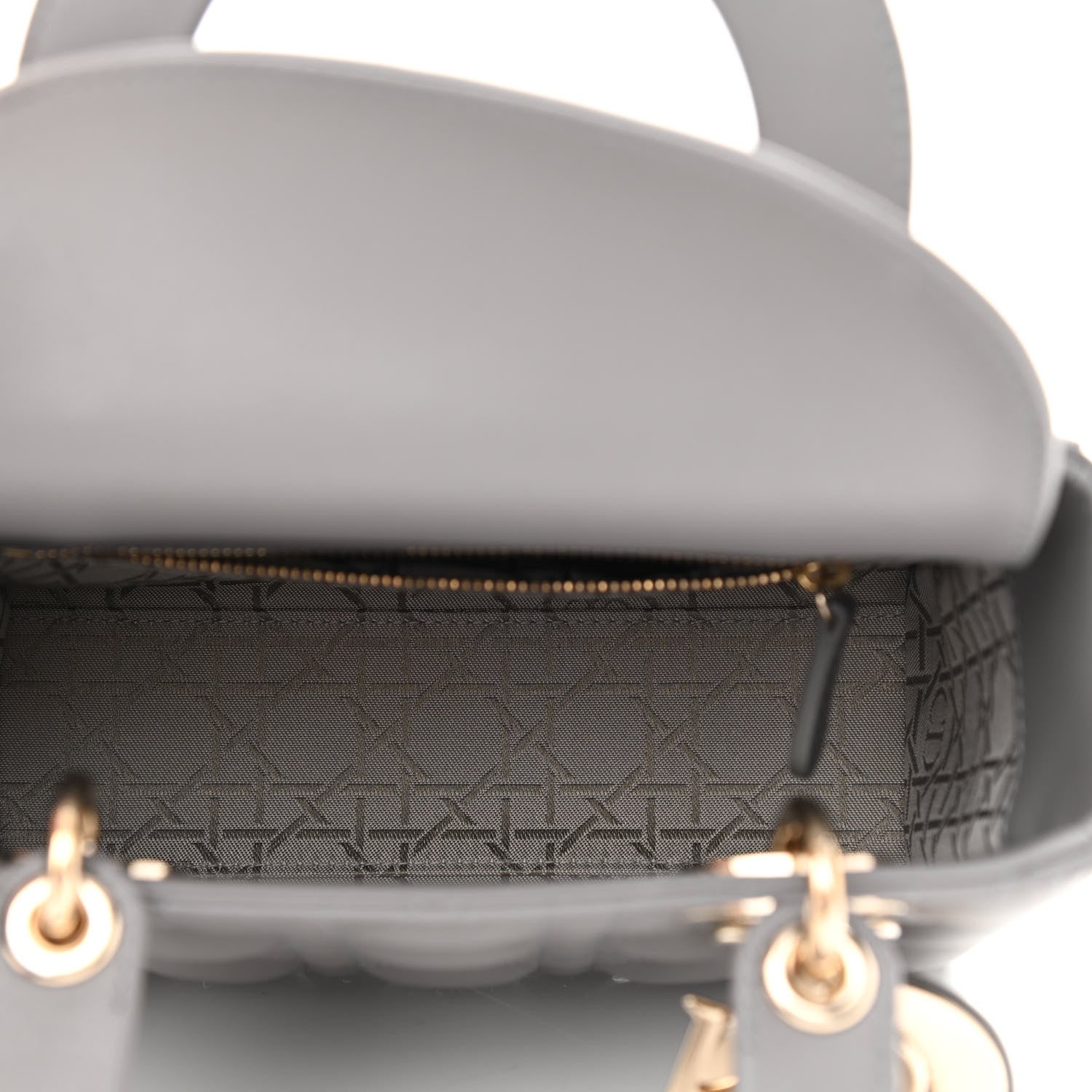 Christian Dior Lambskin Cannage Small My ABCDior Lady Dior Grey 5 of 10