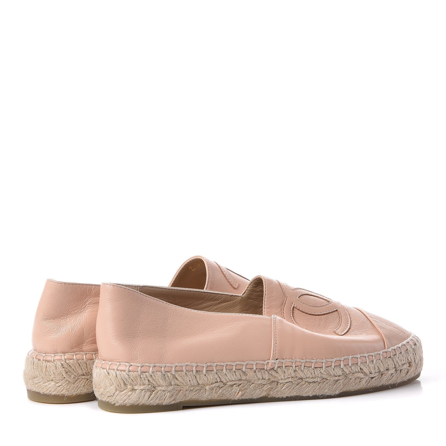 Chanel Lambskin CC Espadrilles 35 Nude 4 of 12