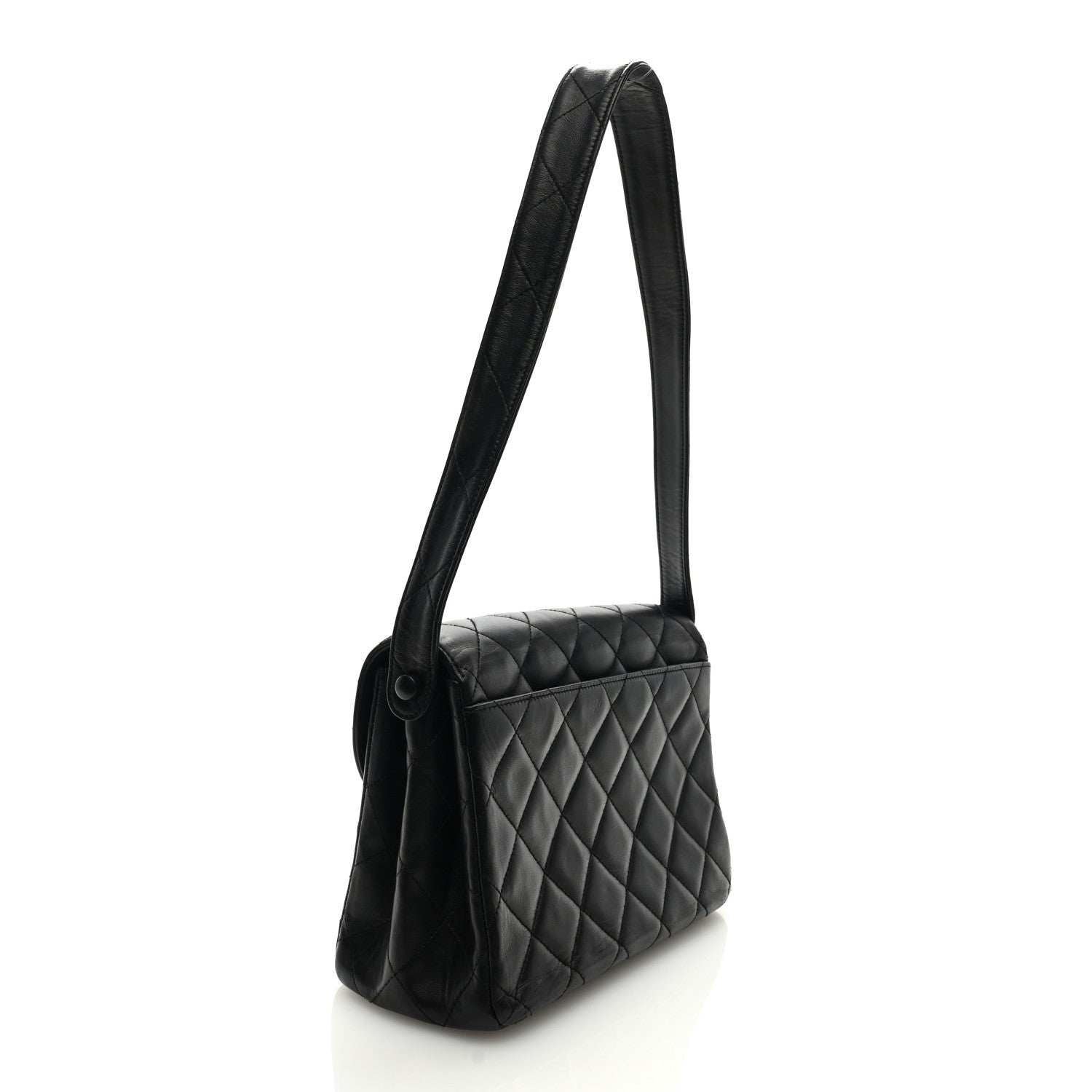 Chanel Lambskin Quilted CC Flap Shoulder Bag Black 3 of 8