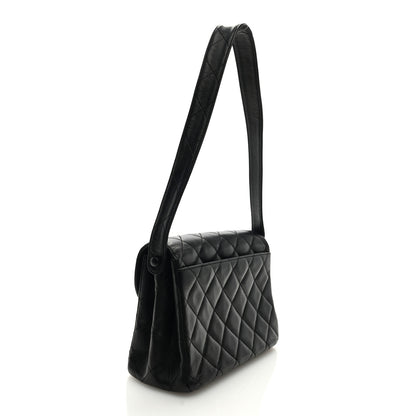 Chanel Lambskin Quilted CC Flap Shoulder Bag Black 3 of 8