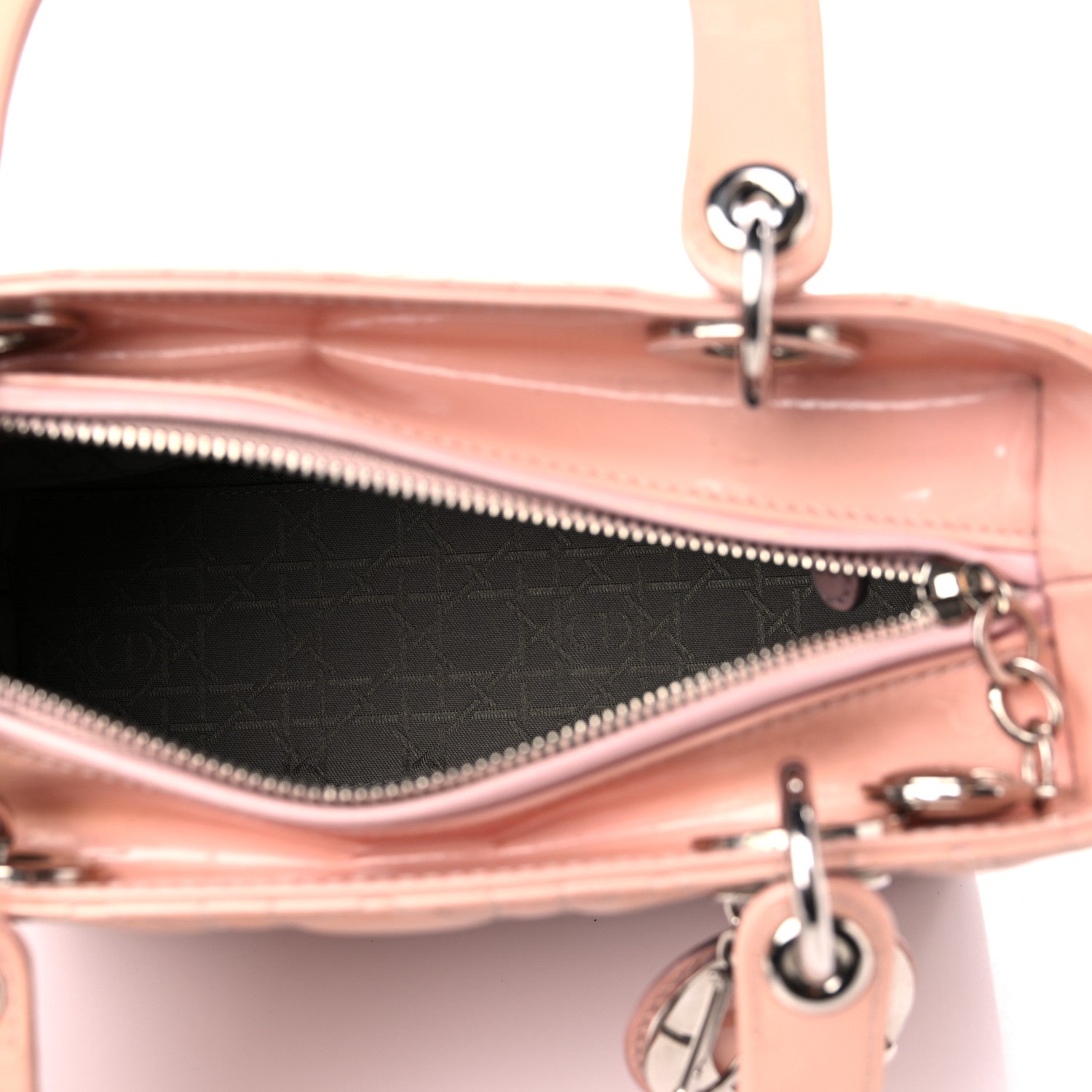 Christian Dior Patent Cannage Medium Lady Dior Rose Clair 5 of 14