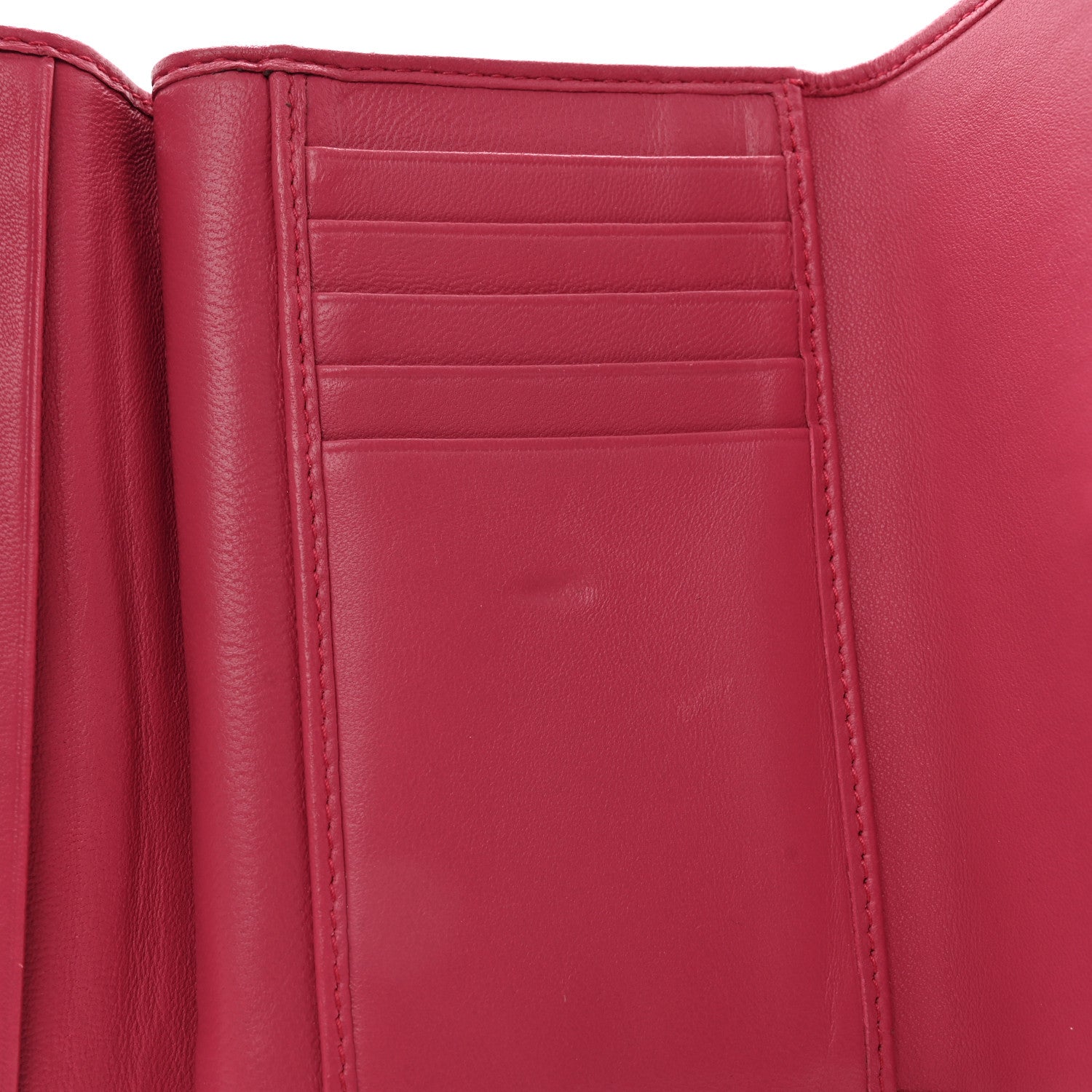 Miu Miu Nappa Matelasse Flap Tri-Fold Wallet Geranio 8 of 14