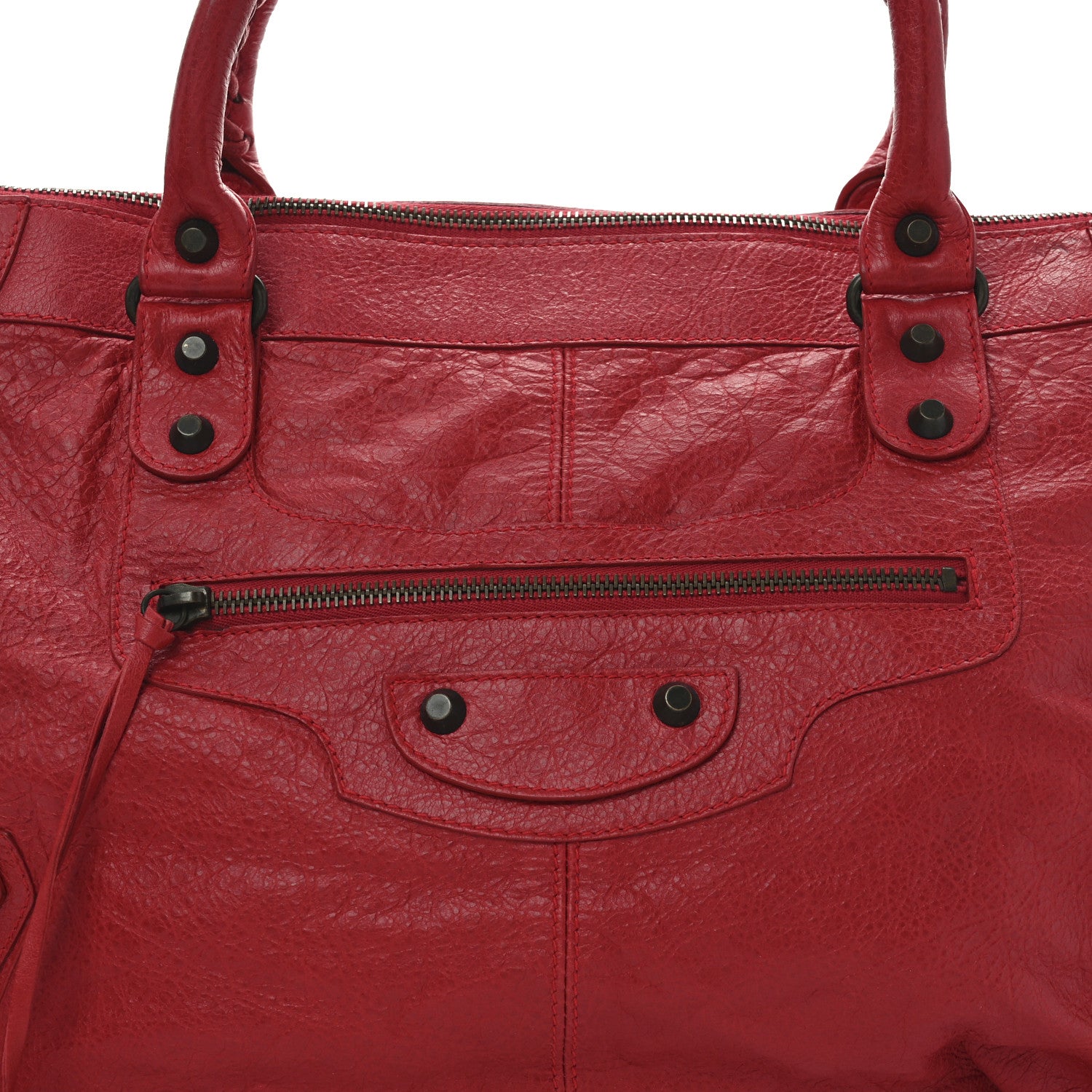 Balenciaga Agneau Classic Hardware Work Rouge Coquelicot 8 of 10
