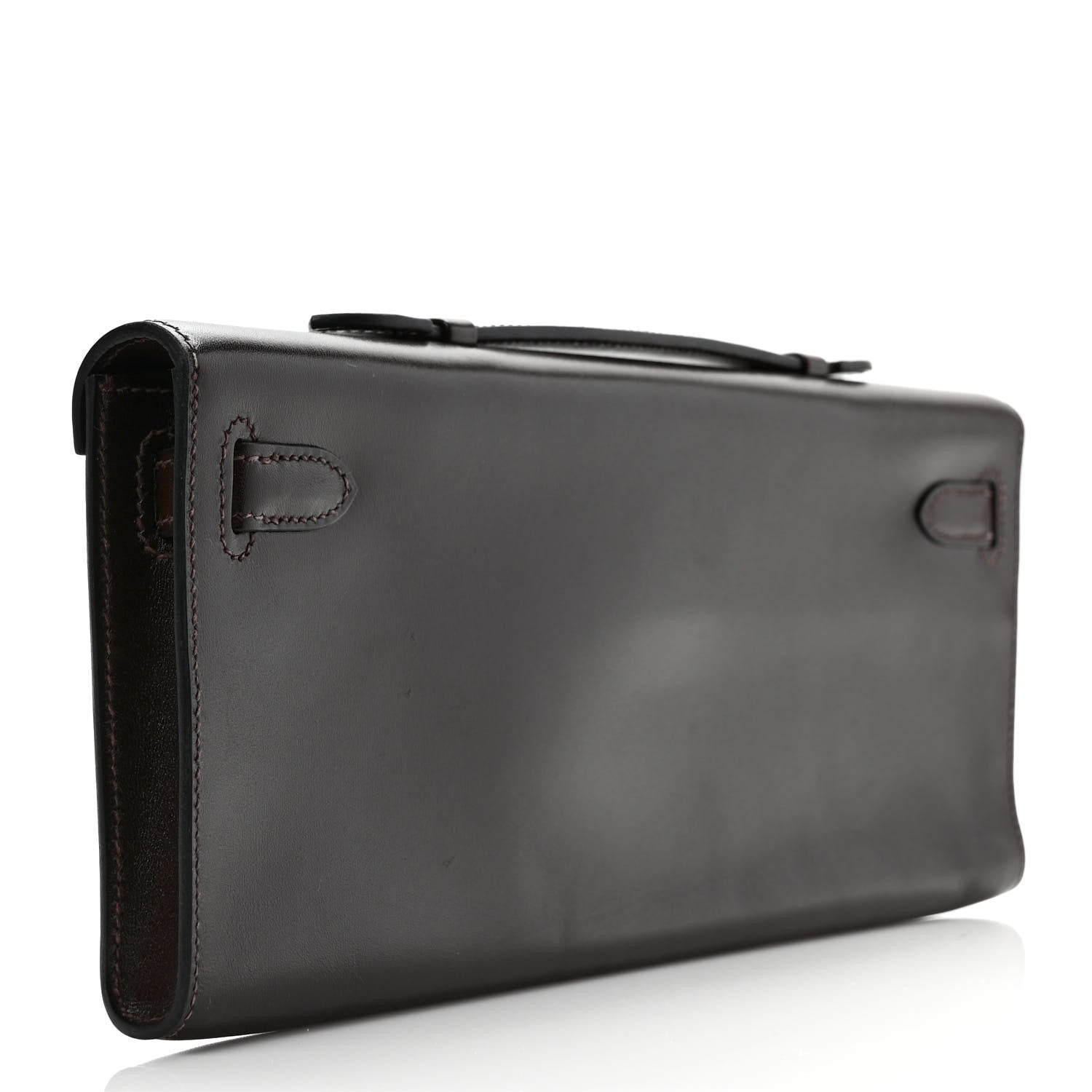 Hermes Box Kelly Cut Clutch Chocolate 3 of 9