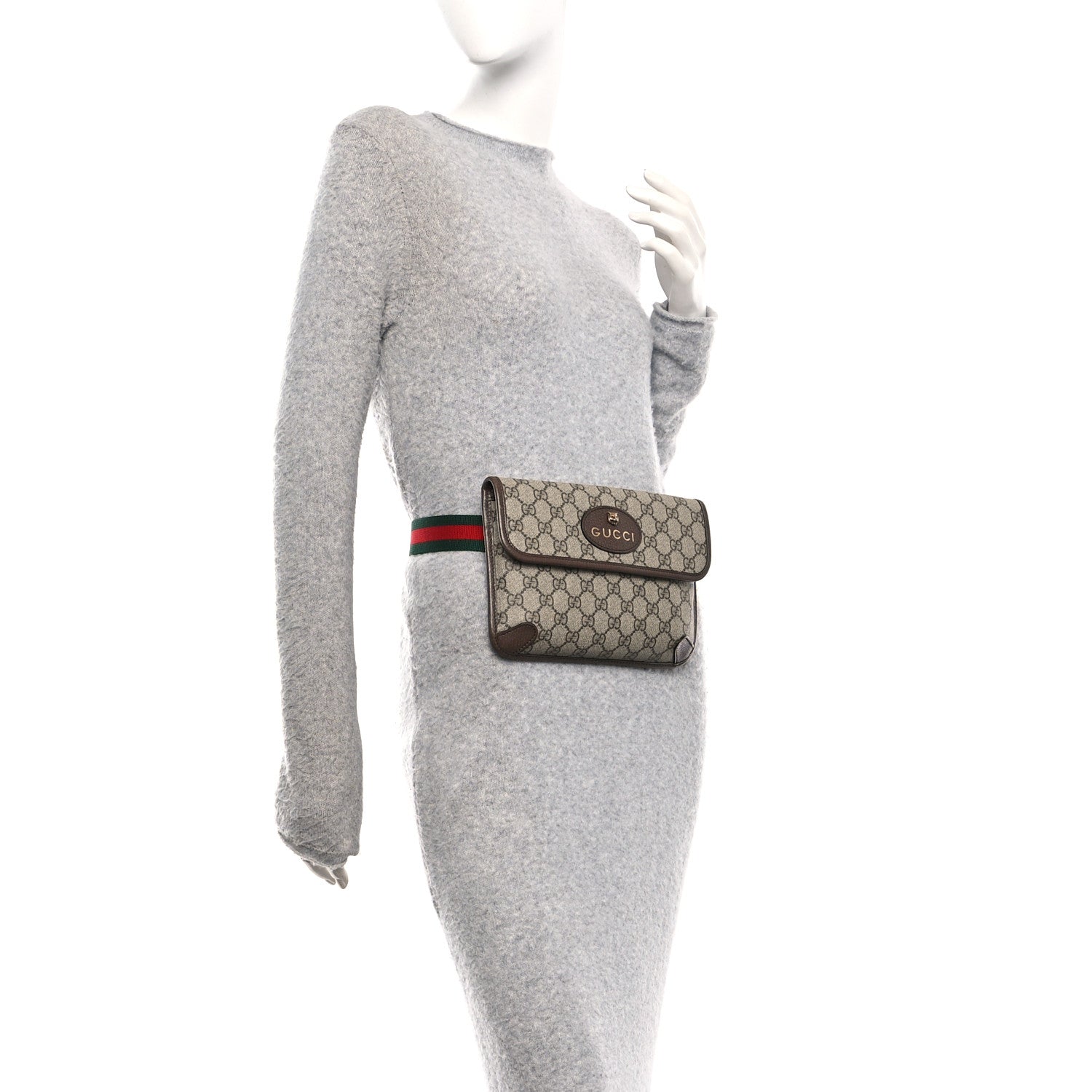 Gucci GG Supreme Monogram Neo Vintage Web Belt Bag Brown 2 of 15