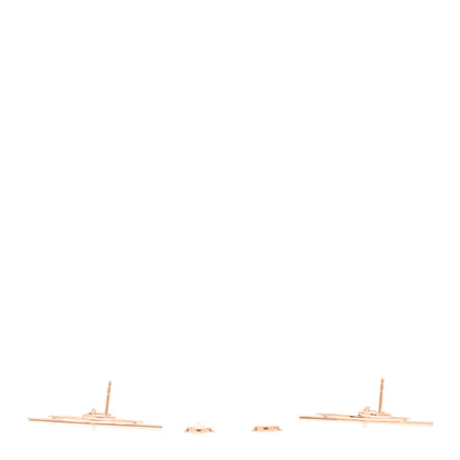 Hermes 18K Rose Gold PM Loop Earrings 3 of 4