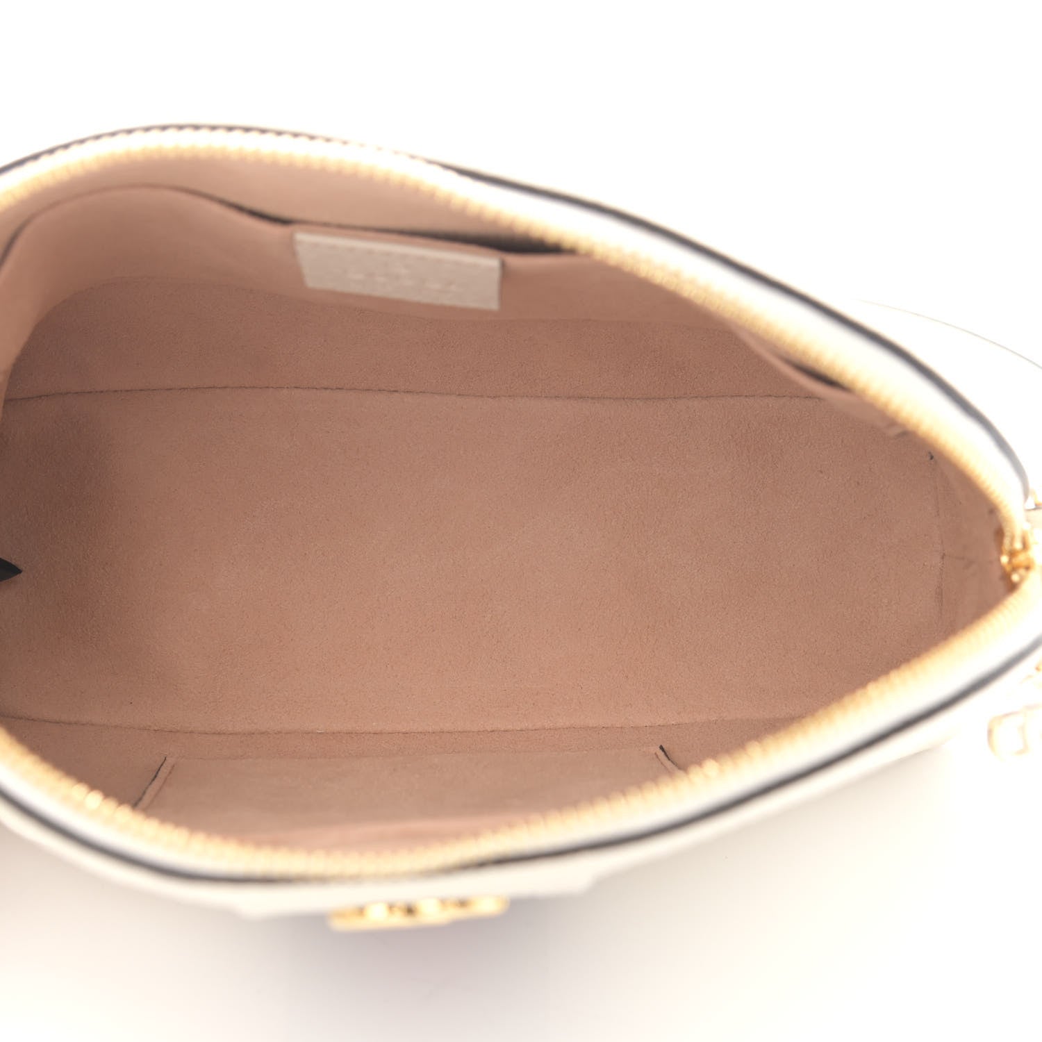 Gucci Textured Dollar Calfskin Web Small Ophidia Dome Shoulder Bag Mystic White 5 of 10