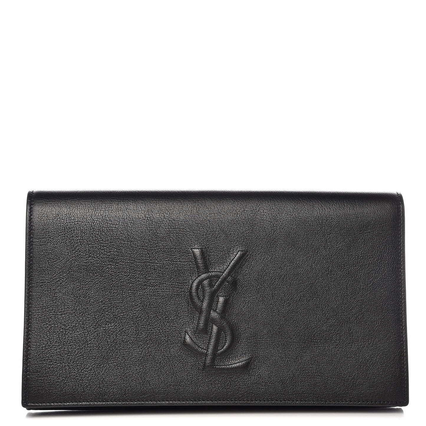 Calfskin Monogram Large Belle De Jour Clutch Black
