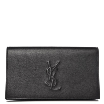 Saint Laurent Calfskin Monogram Large Belle De Jour Clutch Black 1 of 6