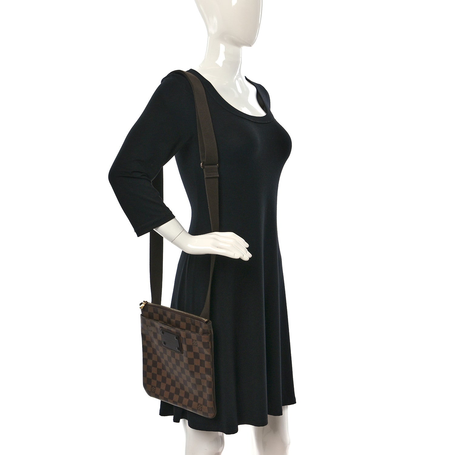 Louis Vuitton Damier Ebene Brooklyn Flat Pochette 2 of 8
