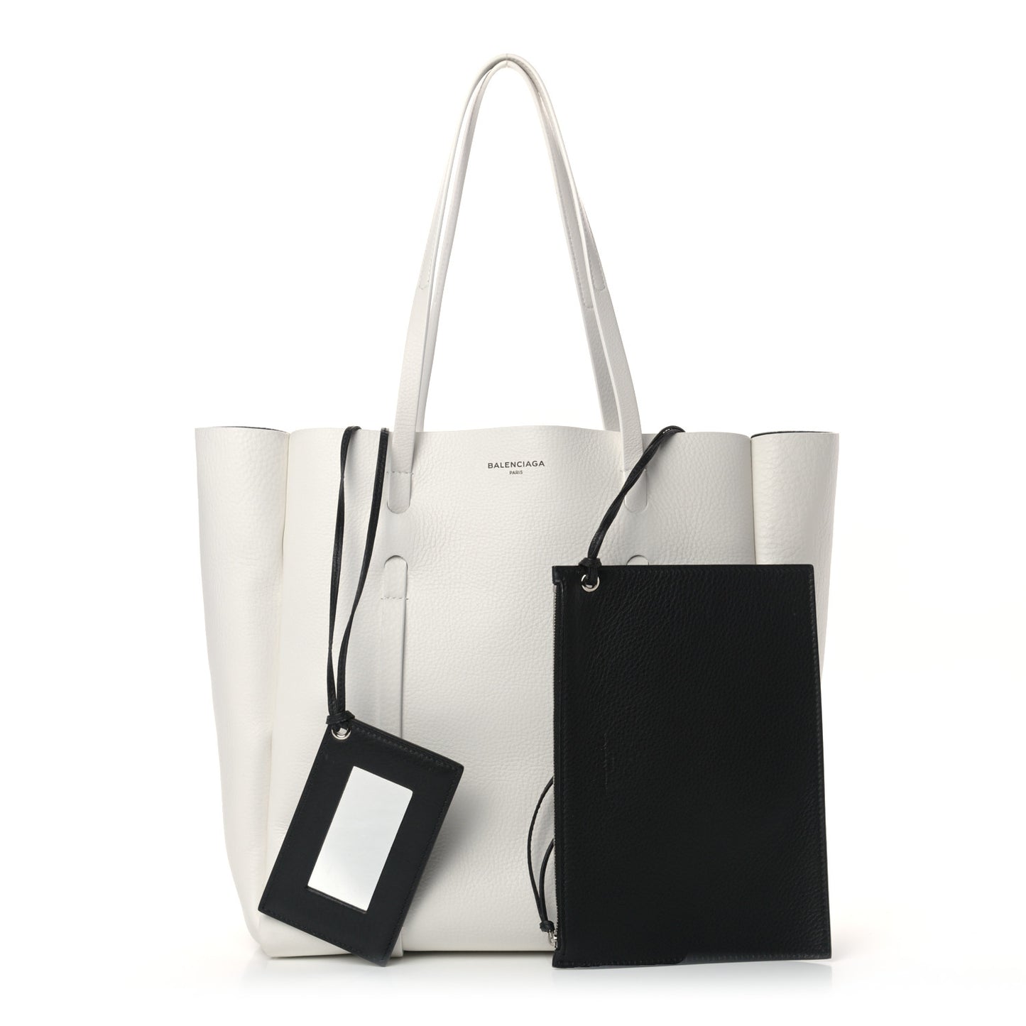 Veau Baltimore Double Sided Small Everyday Tote Optic White Black