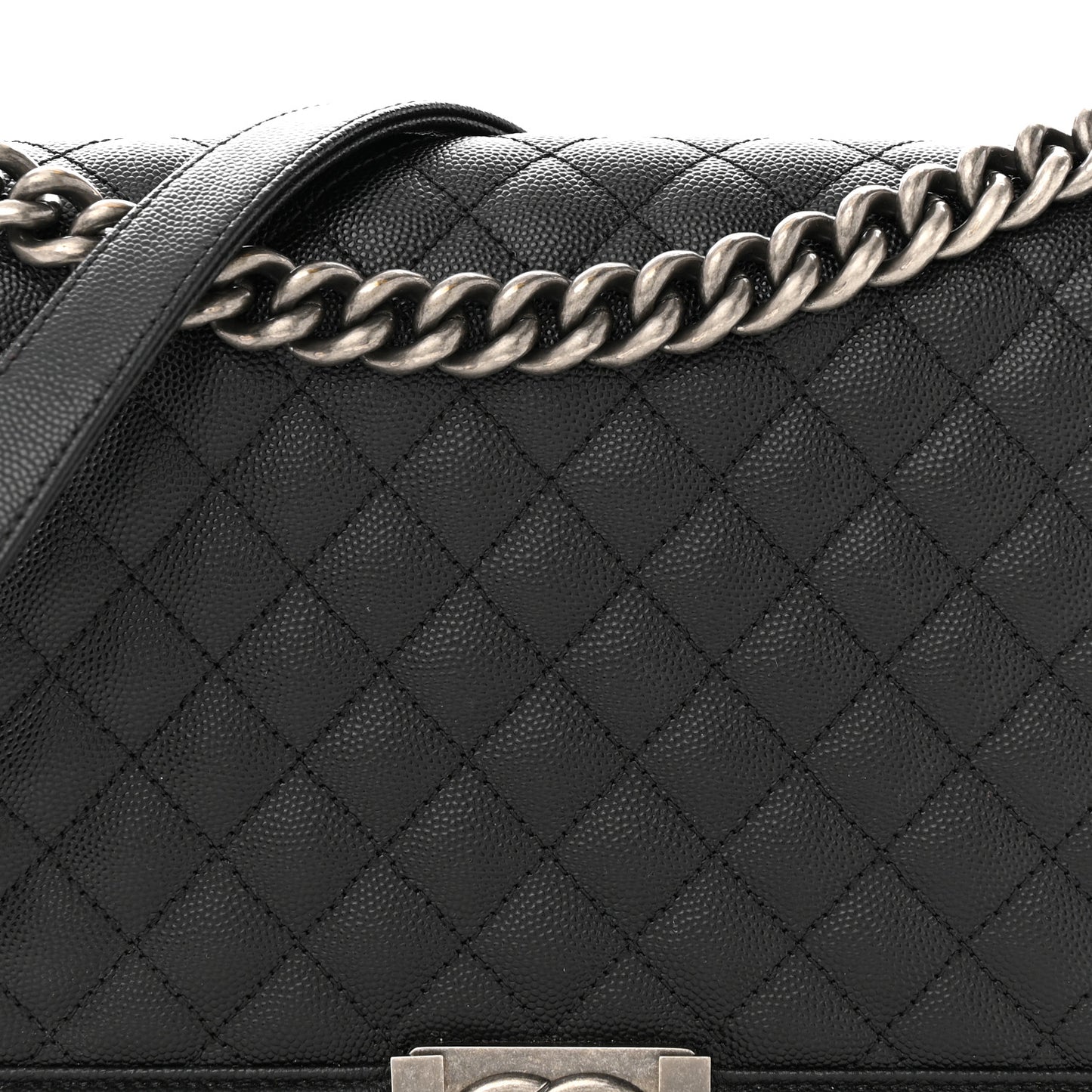 Caviar Quilted New Medium Boy Flap Black