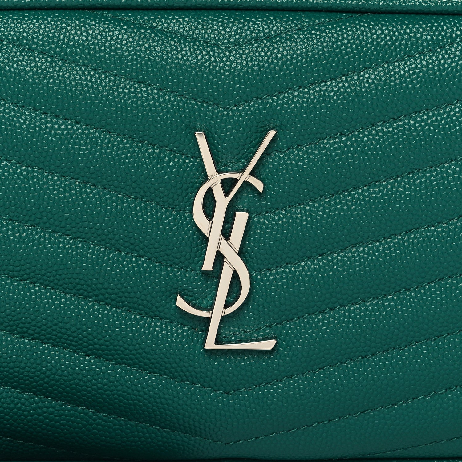 Saint Laurent Grain De Poudre Matelasse Monogram Mini Lou Camera Bag Green Field 8 of 11